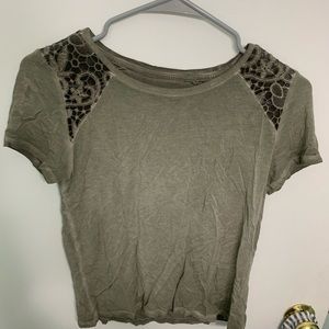 Laced shoulder soft and sexy tee